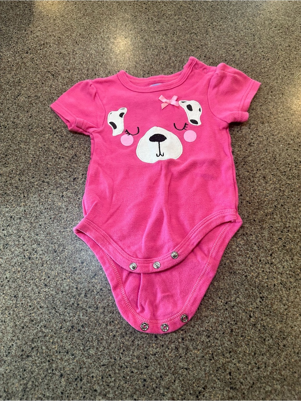 Bon Bebe Hot Pink Face One-Piece Bodysuit